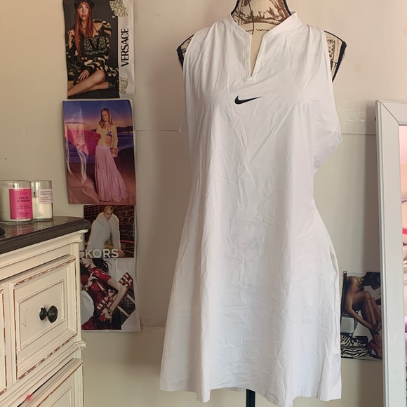 Nike Dresses & Skirts - Nike White Sleeveless Tennis Dress